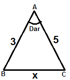 üçgende açı kenar soru